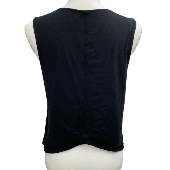 ATHLETA Essence Double Layer Tank Top Size S Athleisure Yoga Minimalist Black - Picture 5 of 12